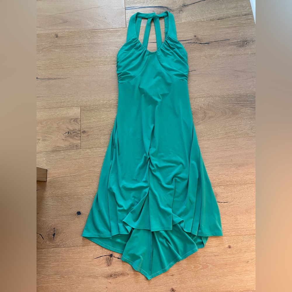 Beautiful slightly high-low green dress